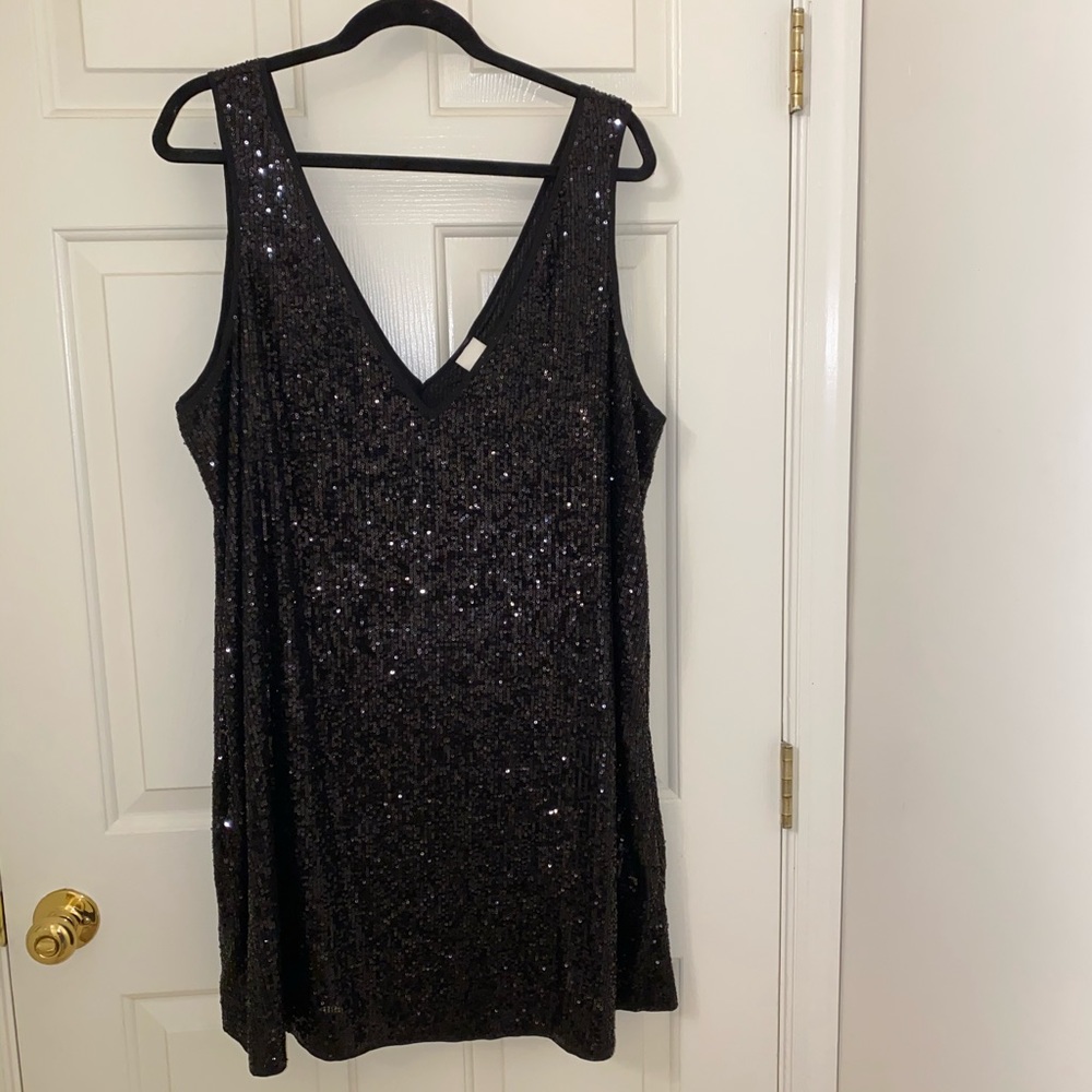 H&M Black Sequin Dress